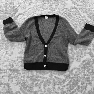 J. Crew wool & cashmere sweater, w/ diamonds, Sz M